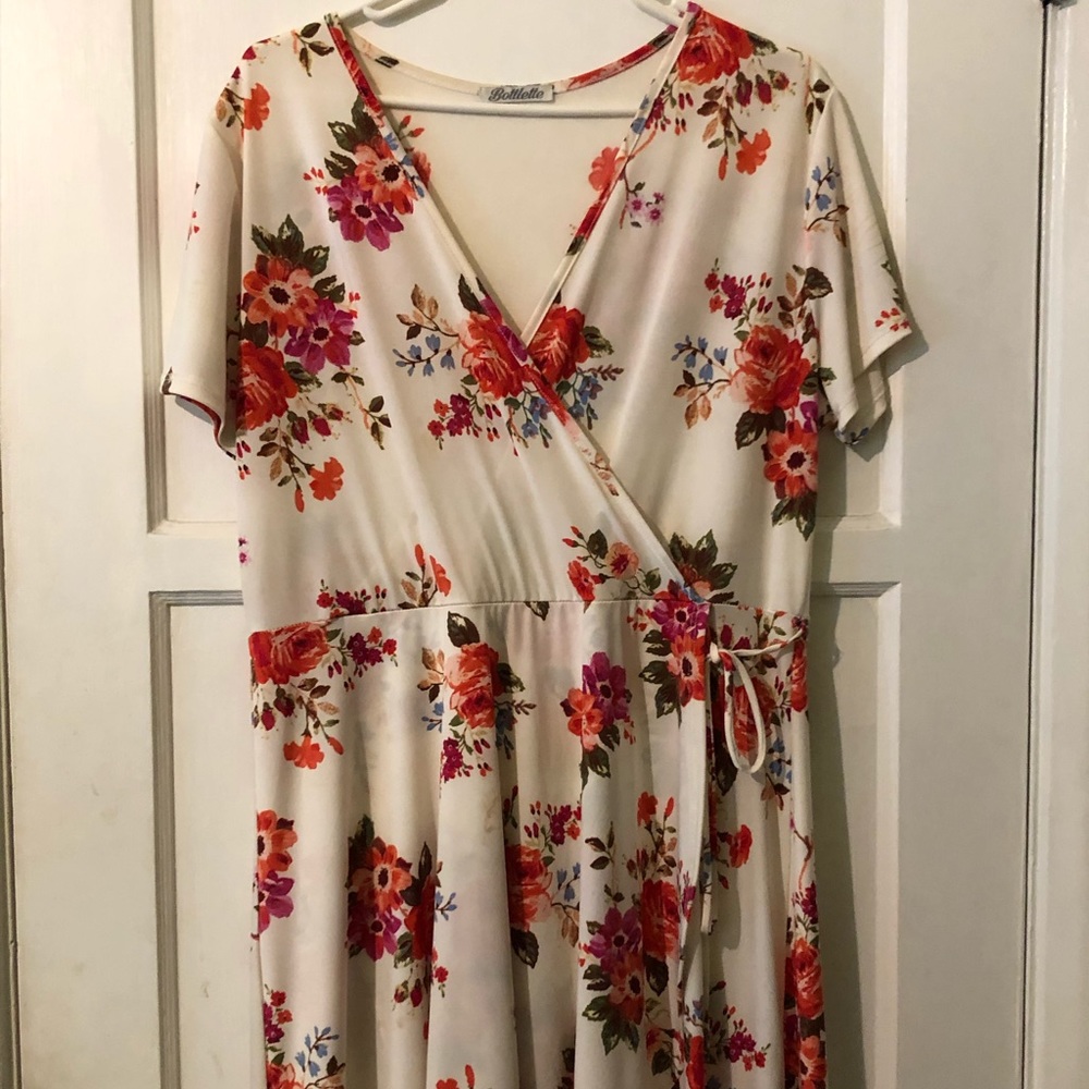 White floral dress